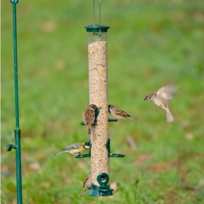 CJ Defender Metal Seed Feeder Green 6 Port Large 52.5cm